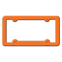 Orange Solid Novelty Metal License Plate Frame LPF-007