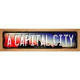 Washington DC A Capital City Wood Mounted Small Metal Street Sign WB-K-1244