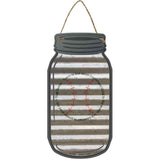 Baseball Quote Corrugated White Novelty Metal Mason Jar Sign