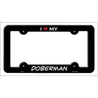 Doberman Novelty Metal License Plate Frame LPF-238