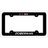 Doberman Novelty Metal License Plate Frame LPF-238