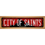 Montreal Quebec The City of Saints Wood Mounted Small Metal Street Sign