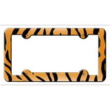 Tiger Print Novelty Metal License Plate Frame LPF-037