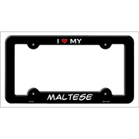 Maltese Novelty Metal License Plate Frame LPF-212