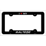 Maltese Novelty Metal License Plate Frame LPF-212