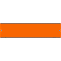 Orange Solid Blank Small Street Sign K-026