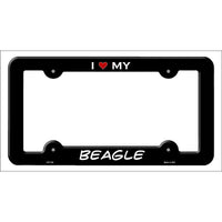 Beagle Novelty Metal License Plate Frame LPF-234