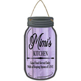 Mimis Kitchen Love Novelty Metal Mason Jar Sign