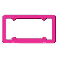 Pink Solid Novelty Metal License Plate Frame LPF-003