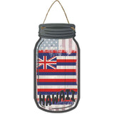 Hawaii | USA Flag Novelty Metal Mason Jar Sign