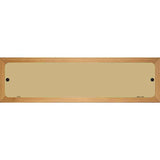 Gold Solid Blank Novelty Wood Mounted Metal Small Street Sign WB-K-034