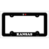 Love Kansas Novelty Metal License Plate Frame LPF-293