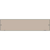 Tan Solid Blank Small Street Sign K-033