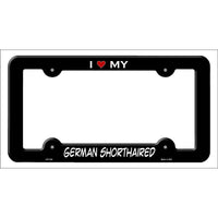 German Shorthaired Novelty Metal License Plate Frame LPF-240