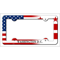 Washington DC|American Flag Novelty Metal License Plate Frame LPF-490
