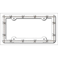 Barbed Wire Novelty Metal License Plate Frame LPF-018