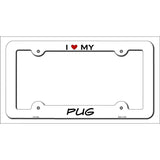 Pug Novelty Metal License Plate Frame LPF-218