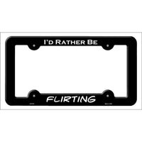 Flirting Novelty Metal License Plate Frame LPF-073