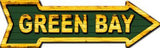 Packers Colors Green Bay Metal Novelty Arrow Sign