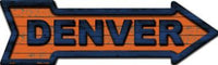 Broncos Colors Denver Metal Novelty Arrow Sign