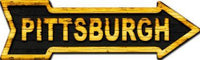 Steelers Colors Pittsburgh Metal Novelty Arrow Sign