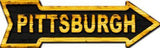 Steelers Colors Pittsburgh Metal Novelty Arrow Sign