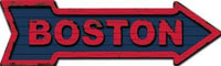 RedSox Colors Boston Metal Novelty Arrow Sign