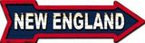 Patriots Color New England Metal Novelty Arrow Sign