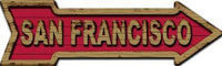 49ers Colors San Francisco Metal Novelty Arrow Sign