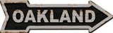 Raiders Color Oakland Metal Novelty Arrow Sign