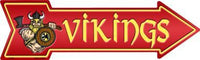 Vikings Metal Novelty Arrow Sign