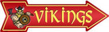 Vikings Metal Novelty Arrow Sign