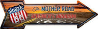 Route 66 Mother Road Sunset Metal Novelty Arrow Sign