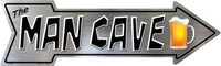 Man Cave Metal Novelty Arrow Sign