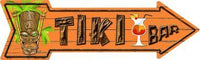 Tiki Bar Metal Novelty Arrow Sign
