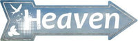Heaven Metal Novelty Arrow Sign