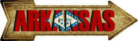 Arkansas State Flag Metal Novelty Arrow Sign