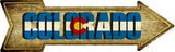 Colorado State Flag Metal Novelty Arrow Sign