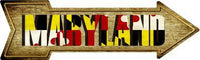 Maryland State Flag Metal Novelty Arrow Sign