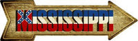 Mississippi State Flag Metal Novelty Arrow Sign