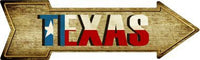 Texas State Flag Metal Novelty Arrow Sign