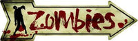 Zombies Metal Novelty Seasonal Arrow Sign