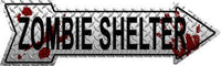 Zombie Shelter Metal Novelty Arrow Sign