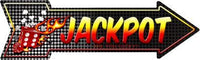 Jackpot Metal Novelty Arrow Sign