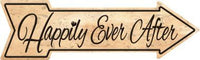 Happily Ever After Metal Novelty Arrow Sign
