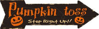 Pumpkin Toss Metal Novelty Arrow Sign