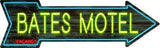 Bates Motel Metal Novelty Arrow Sign