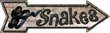 Snakes Metal Novelty Arrow Sign