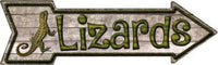 Lizards Metal Novelty Arrow Sign