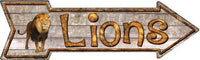 Lions Metal Novelty Arrow Sign
